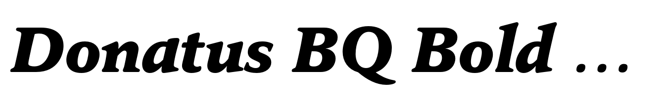 Donatus BQ Bold Italic